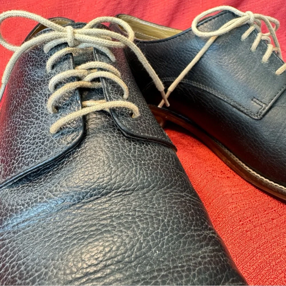 Cole Haan‎ Williams Pebbled Leather Navy Blue Oxfords, Men’s Size 10.5, GUC